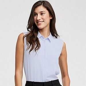 Uniqlo Rayon Sleeveless Button Up